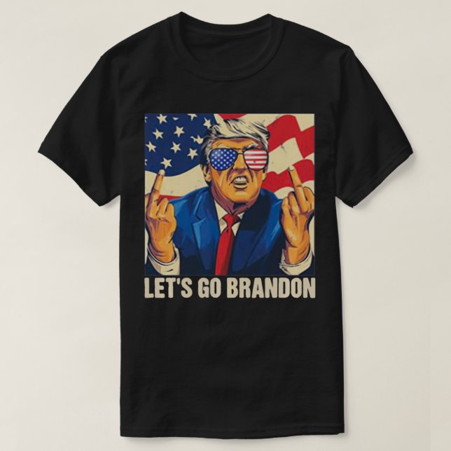 Lassen Sie uns Branson Brandon Trump Conservative  T-Shirt (Design vorne)