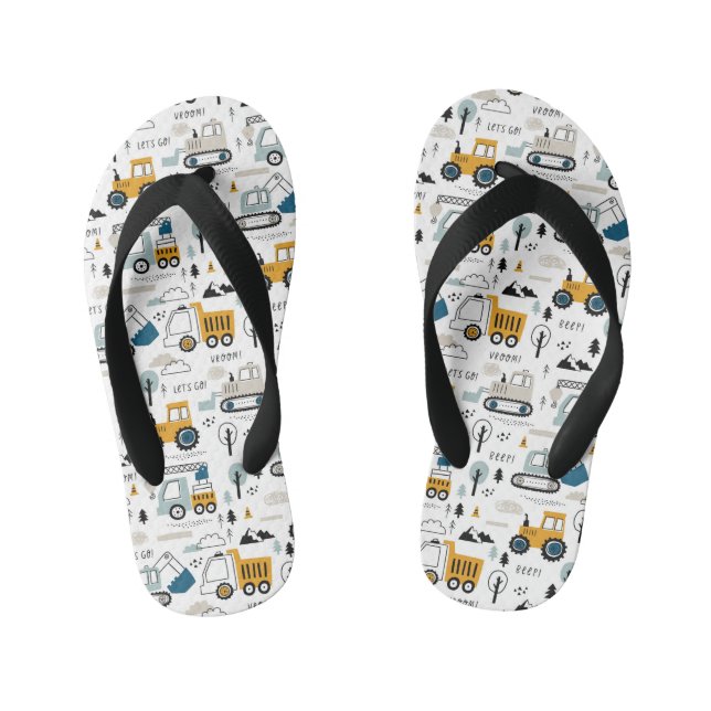 Lassen Sie uns das Fahrzeugmuster verschieben Kinderbadesandalen (Fußbett)