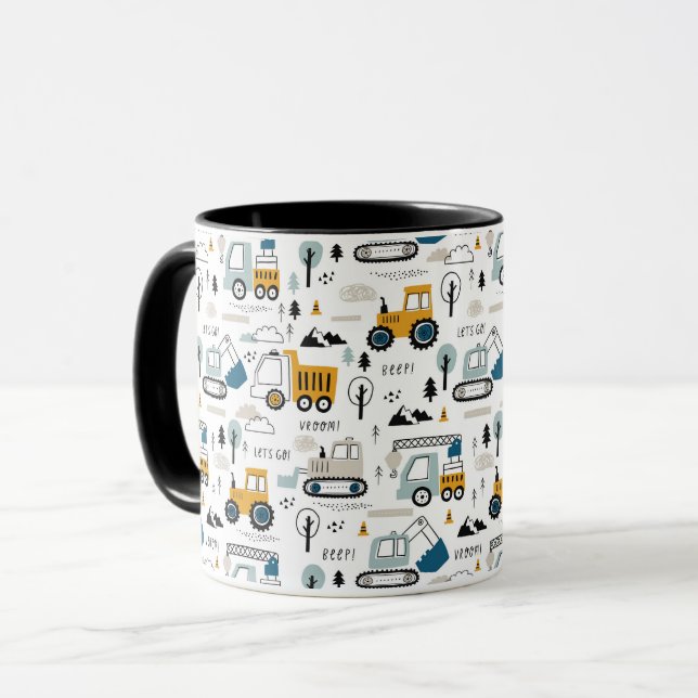 Lassen Sie uns das Fahrzeugmuster verschieben Tasse (Vorderseite Links)