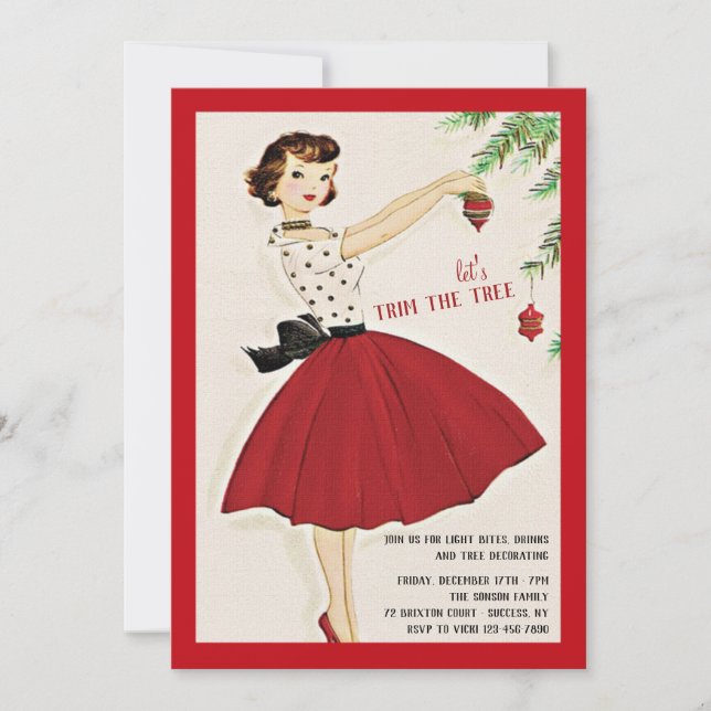 Lassen Sie uns die Baum-Feier beschneiden Einladung (Vorderseite)