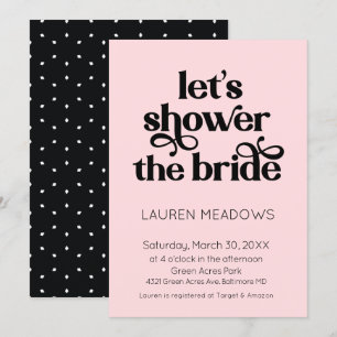 Lassen Sie uns die Einladung zur Bride Typografie