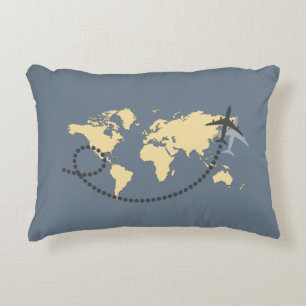 Lassen Sie uns die Illustration der Welt bereisen Dekokissen