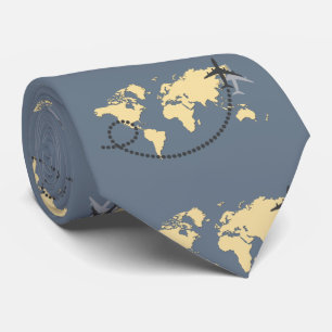 Lassen Sie uns die Illustration der Welt bereisen Krawatte