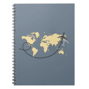 Lassen Sie uns die Illustration der Welt bereisen Notizblock