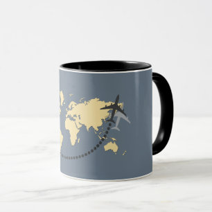 Lassen Sie uns die Illustration der Welt bereisen Tasse