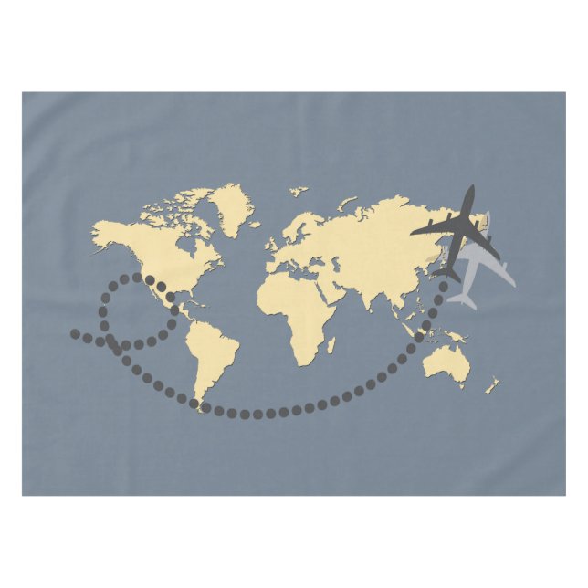 Lassen Sie uns die Illustration der Welt bereisen Tischdecke (Vorderseite (Horizontal))