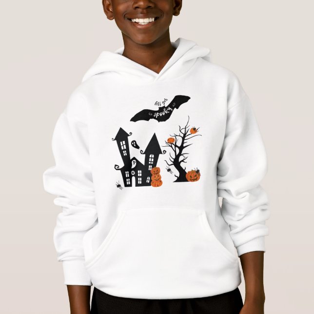 Lassen Sie uns eine Spuk Hauslandschaft erleben Hoodie (Vorderseite)