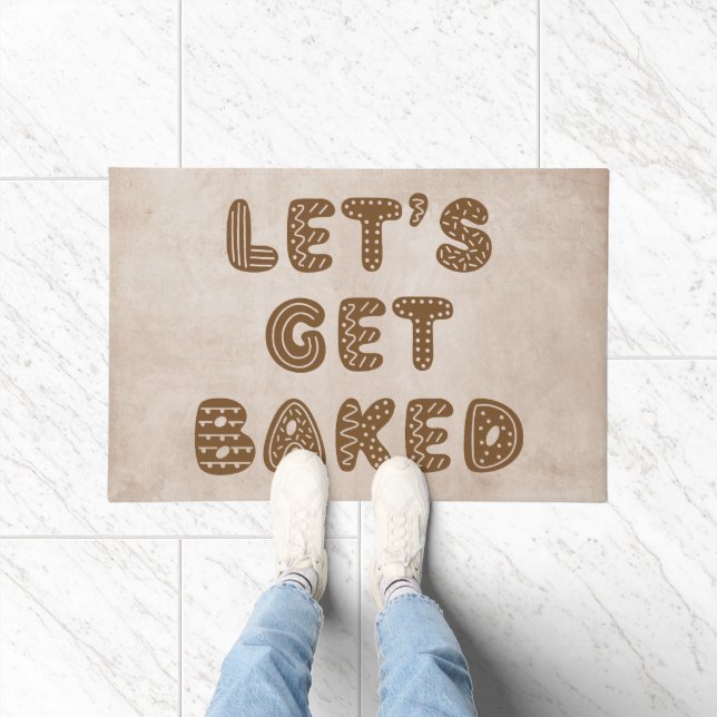 Lassen Sie uns gebackene Lebkuchen kochen Fußmatte (Indoor)