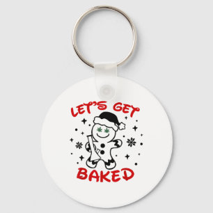 Lassen Sie uns gebackenes Lebkuchen Mann Weed Funn Schlüsselanhänger