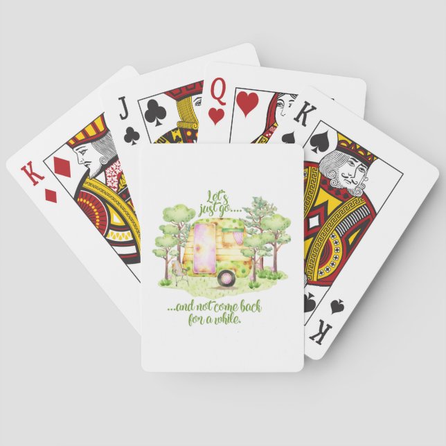 "Lassen Sie uns gerade gehen" - Retro Spielkarten (Rückseite)