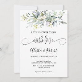 Lassen Sie uns sie duschen mit Liebe Paare Dusche Feiertagskarte