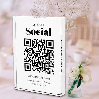 Lassen Sie uns Social QR Code Personalisierte sozi Fotoblock