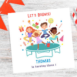 Lassen Sie uns springende Trampolin Park Kindergeb Serviette