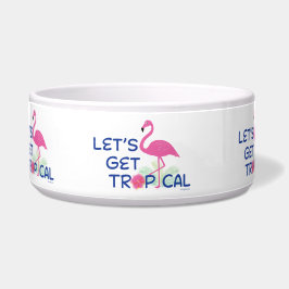 Lassen Sie uns tropische Flamingo Niedliche Doggie Napf