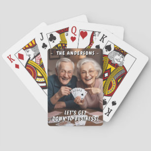 Lassen Sie uns zum Personalisierten Foto des Busin Spielkarten