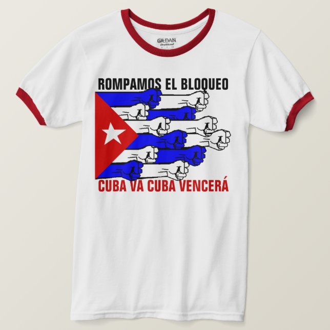 LASSEN SIE US DIE BLOCKADE BRECHEN T-Shirt (Design vorne)