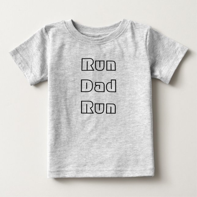 Lassen Sie Vater-Lauf laufen Baby T-shirt (Vorderseite)