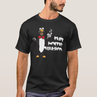 Lassen Sie ZuhausePenguin laufen T-Shirt