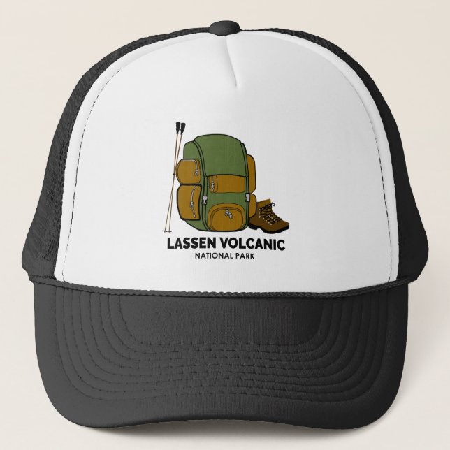 Lassen-Volcanal-Nationalpark-Rucksack Truckerkappe (Vorderseite)