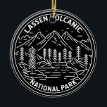 Lassen Volcanic National Park California Monoline Keramik Ornament<br><div class="desc">Lassen Volcanic national park design in a minimalist,  monoline style</div>