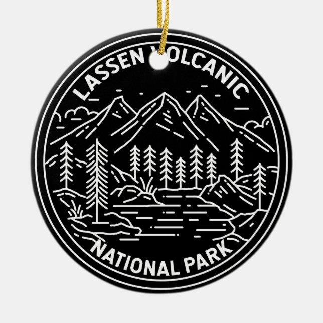 Lassen Volcanic National Park California Monoline Keramik Ornament (Vorne)