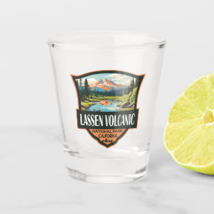 Lassen-Volcanic National Park Illustration Travel Schnapsglas