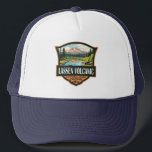 Lassen-Volcanic National Park Illustration Travel Truckerkappe<br><div class="desc">Lassen Sie vulkanische Vektorgrafik Design. Der Park ist reich an hydrothermalen Stätten wie Bumpass Hell,  mit seinen Hektar von sprudelnden Schlammkochtöpfen.</div>