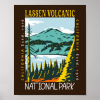 Lassen Volcanic National Park Vintage abgenutzt