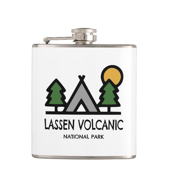 Lassen-Volcanic-Nationalpark Flachmann (Vorderseite)