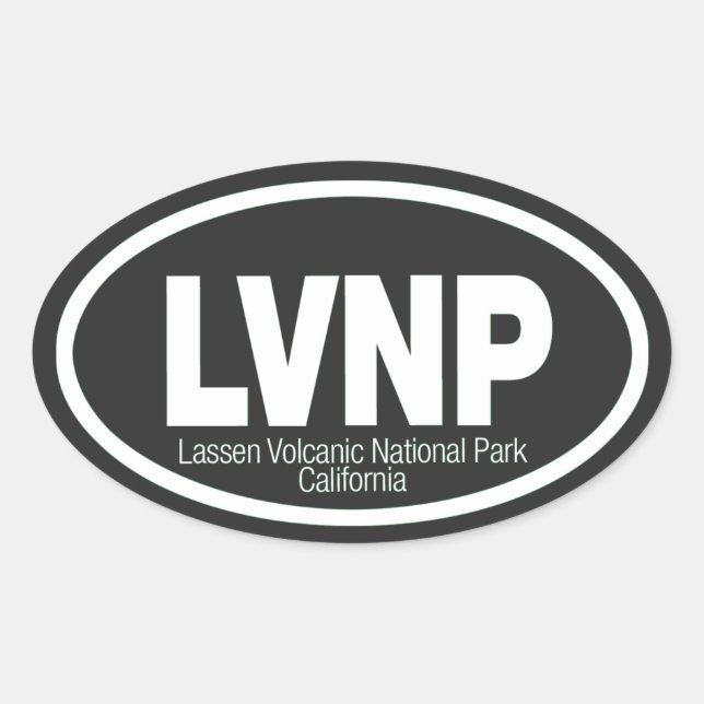 Lassen-Volcanic-Nationalpark Ovaler Aufkleber (Vorderseite)