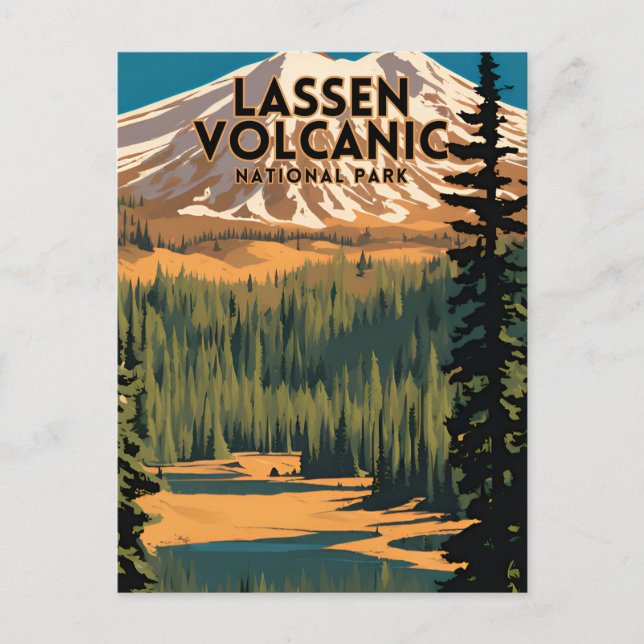 Lassen-Volcanic-Nationalpark Postkarte (Vorderseite)