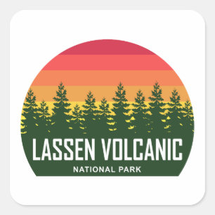 Lassen-Volcanic-Nationalpark Quadratischer Aufkleber