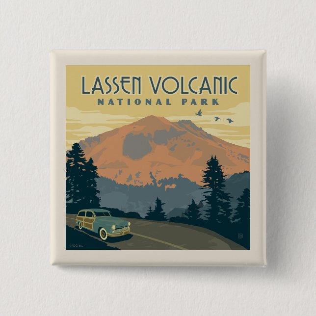 Lassen-Volcanic-Nationalpark | Straßenfahrt Button (Vorderseite)