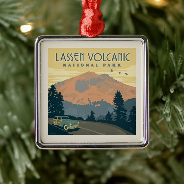 Lassen-Volcanic-Nationalpark | Straßenfahrt Ornament Aus Metall (Baum)
