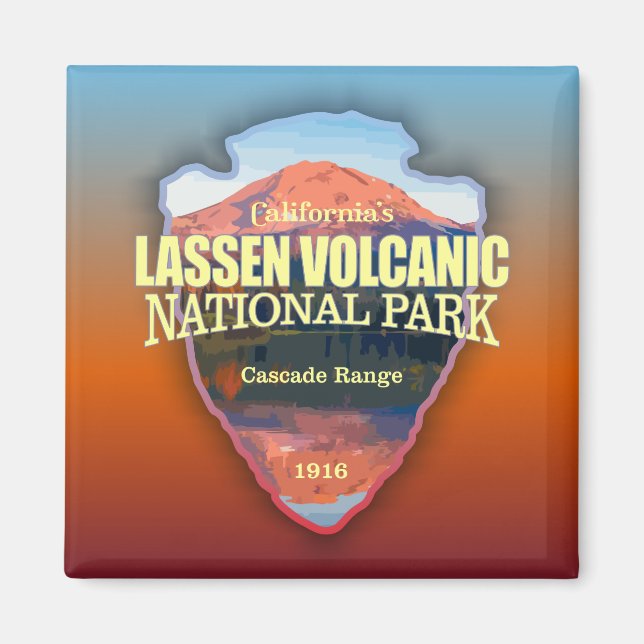 Lassen vulkanisch (Pfeilspitzen) Magnet (Vorne)