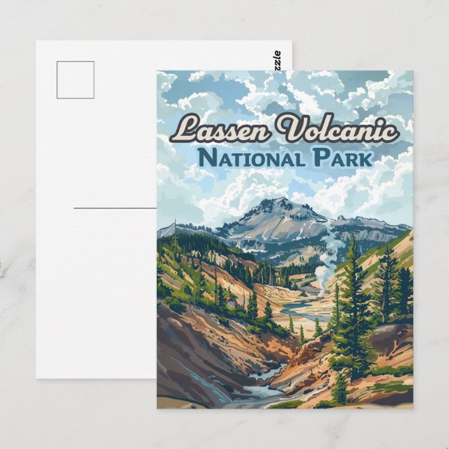 Lassen Vulkanischer Nationalpark California Postkarte (Vorne/Hinten)