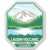 Lassen-Vulkanischer Nationalpark Minimal Retro Emb