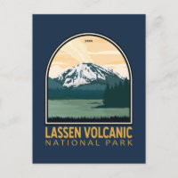 Lassen-Vulkanischer Nationalpark Vintages Emblem