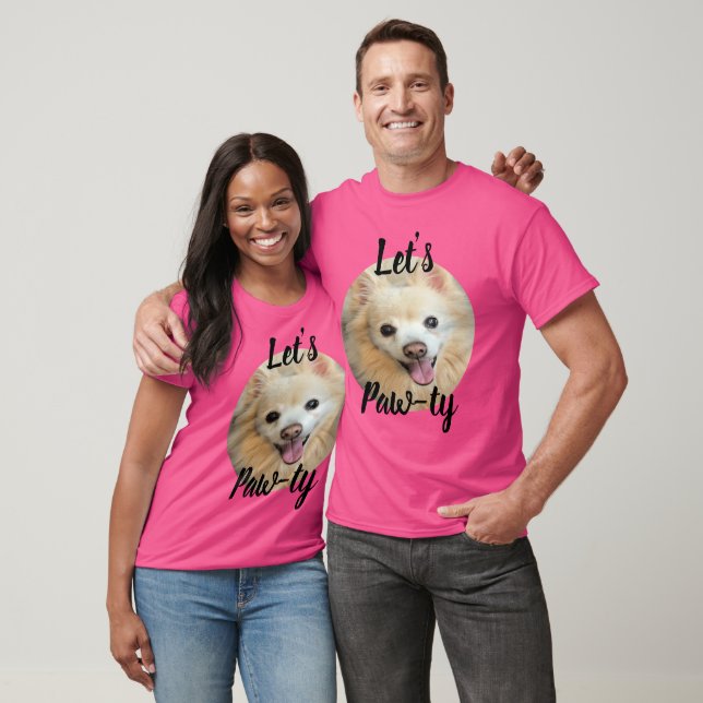 Lassend Foto für den benutzerdefinierten Hund T-Shirt (Unisex)