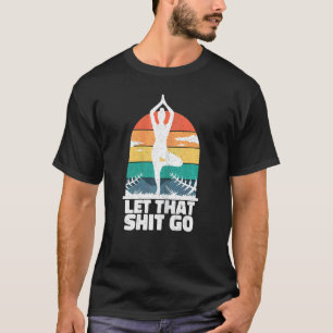 Lassend Frauen, die ruhig ausgewogene, entspannte T-Shirt