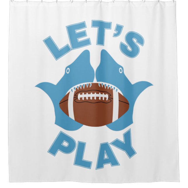 Lassend Fußballspiel Duschvorhang (Vorderseite)