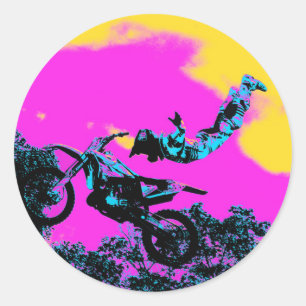 Lassend Go - Freestyle Motocross Stunt Runder Aufkleber
