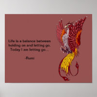"Lassend Go" Phoenix Bird Art Poster