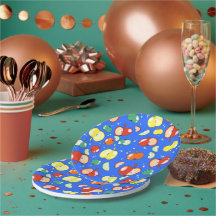 Lassend Party gestartet - Pop Apple on Blue