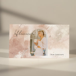 Lässig Beige Moderne "Influencer Business Cards" Visitenkarte