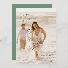 Lässig Chic Handwriting Style Save the Date Einladung