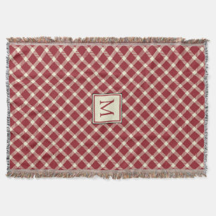 Lässig Classic Kariert mit Monogramm Decke