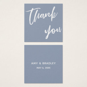 Lässig Dusty Blue Wedding Vielen Dank für Ihre Unt