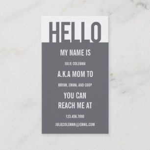Lässig Hello Mommy Card / Calling Card Telefonnummerkarte
