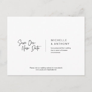 Lässig Minimal, Rett unser neues Datum, Zurückgest Postkarte